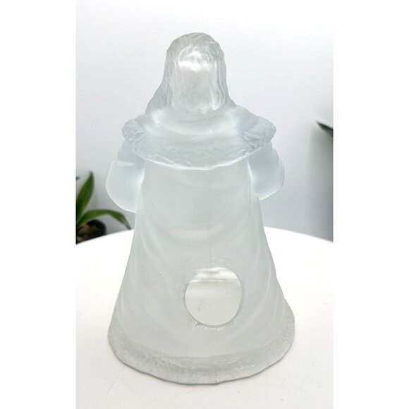 Frosted Glass Santa with Deer 6" Table Lamp Corded Light By Crystal Clear - Picture 3 of 10